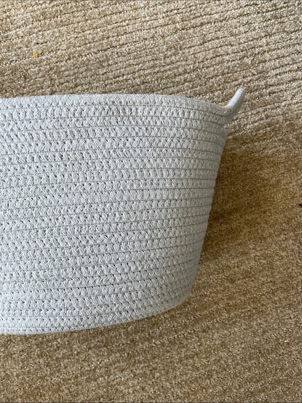 Gray Woven Cotton Storage Basket - Home Accents